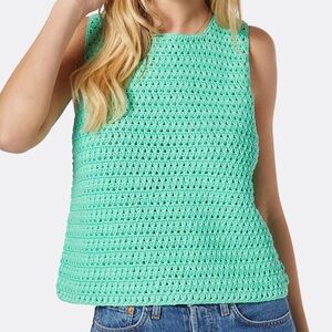 Joie Hendae Mint Green Sleeveless Sweater Knit Top